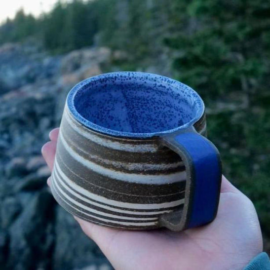 marbled mug - electric blue