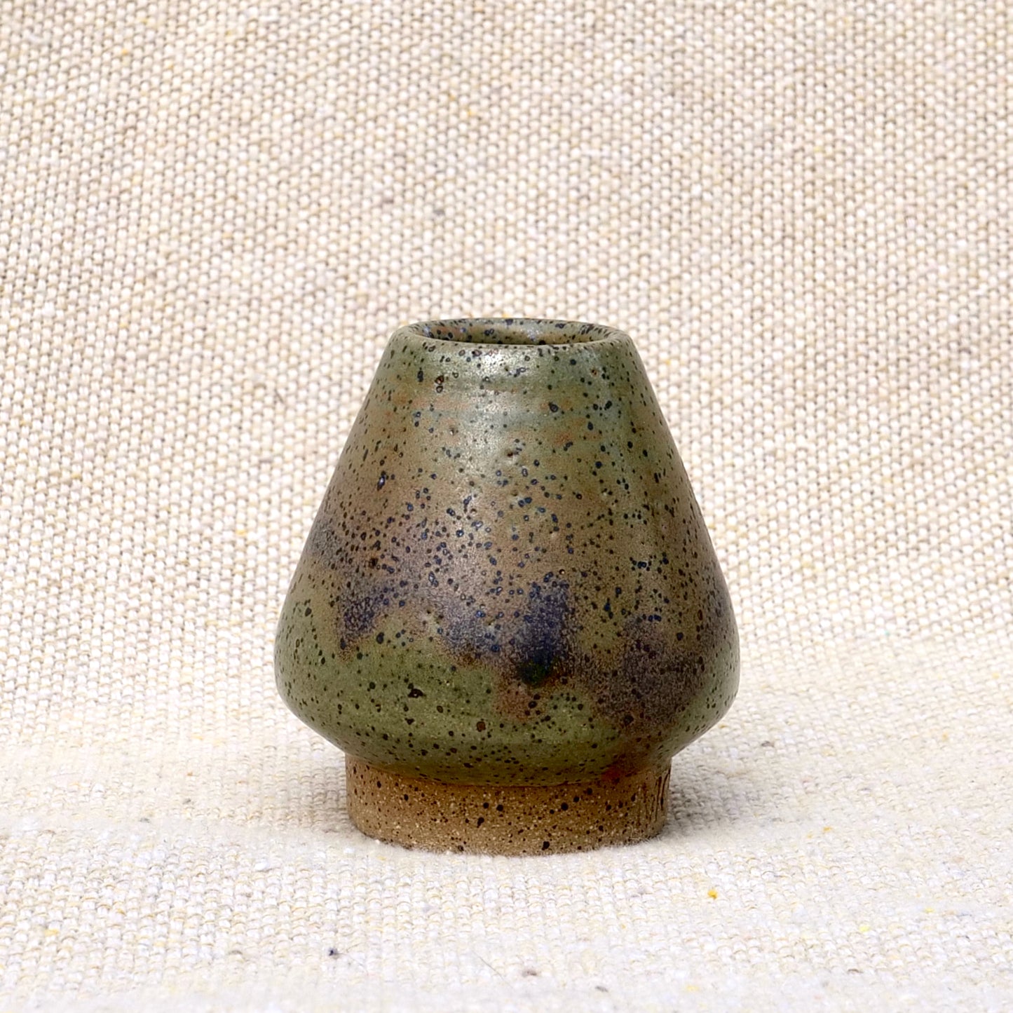 handmade ceramic matcha whisk stand, matcha whisk holder, earthy green glaze