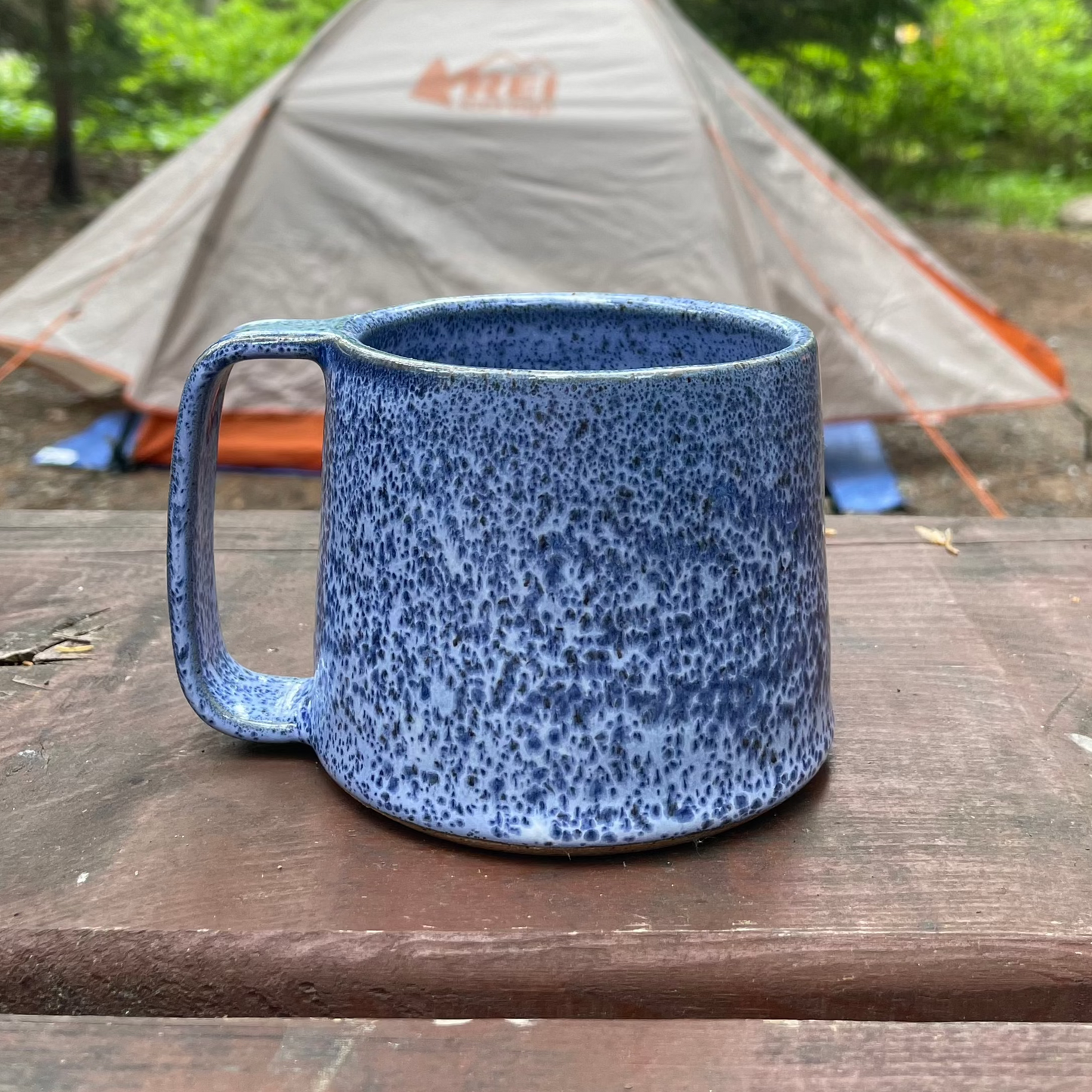 blue leopard mug