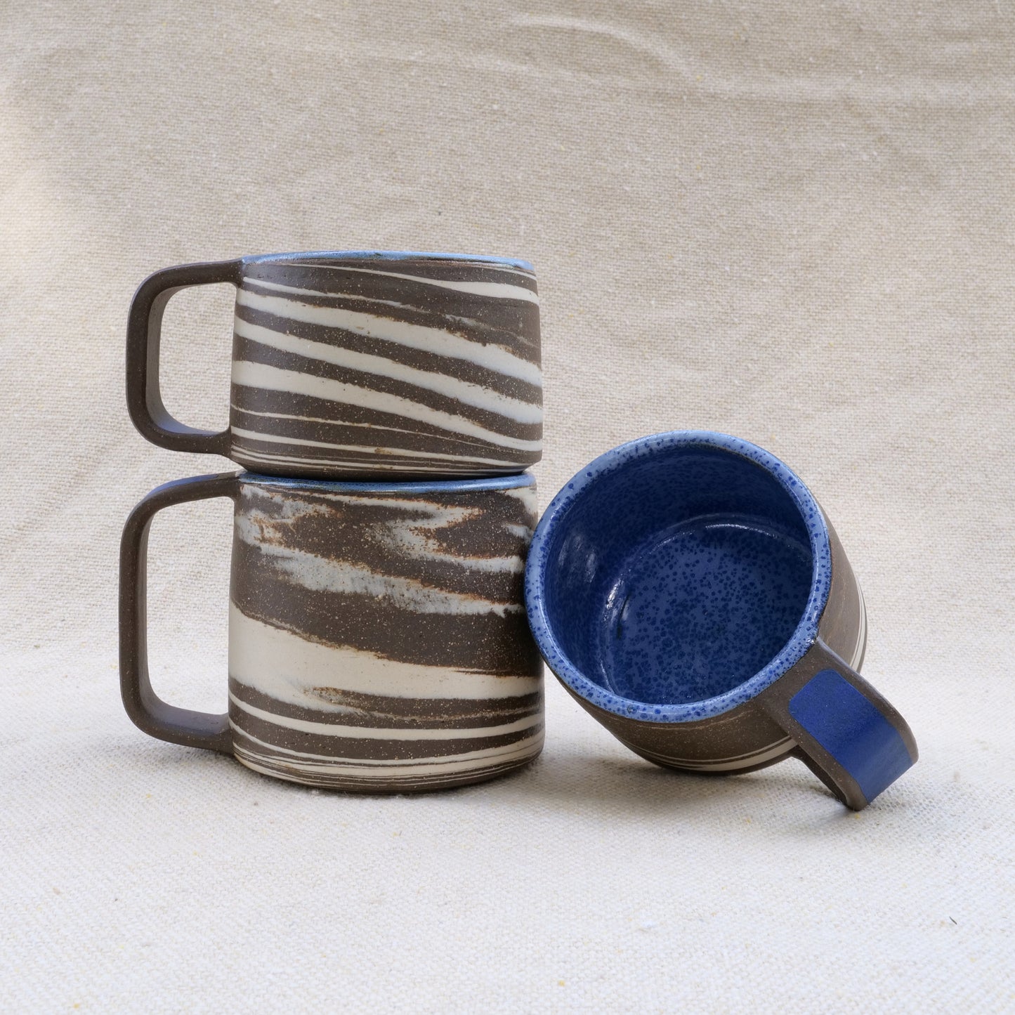 marbled mug - electric blue