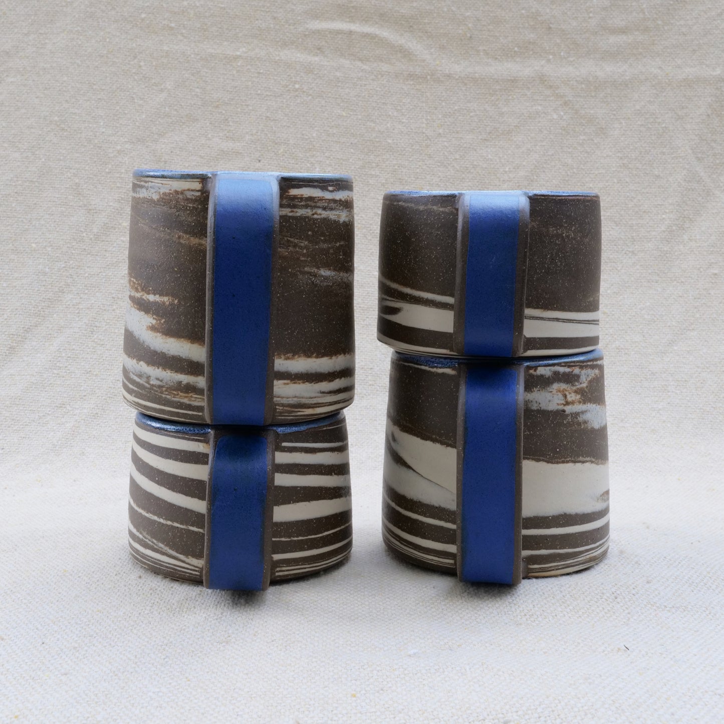 marbled mug - electric blue