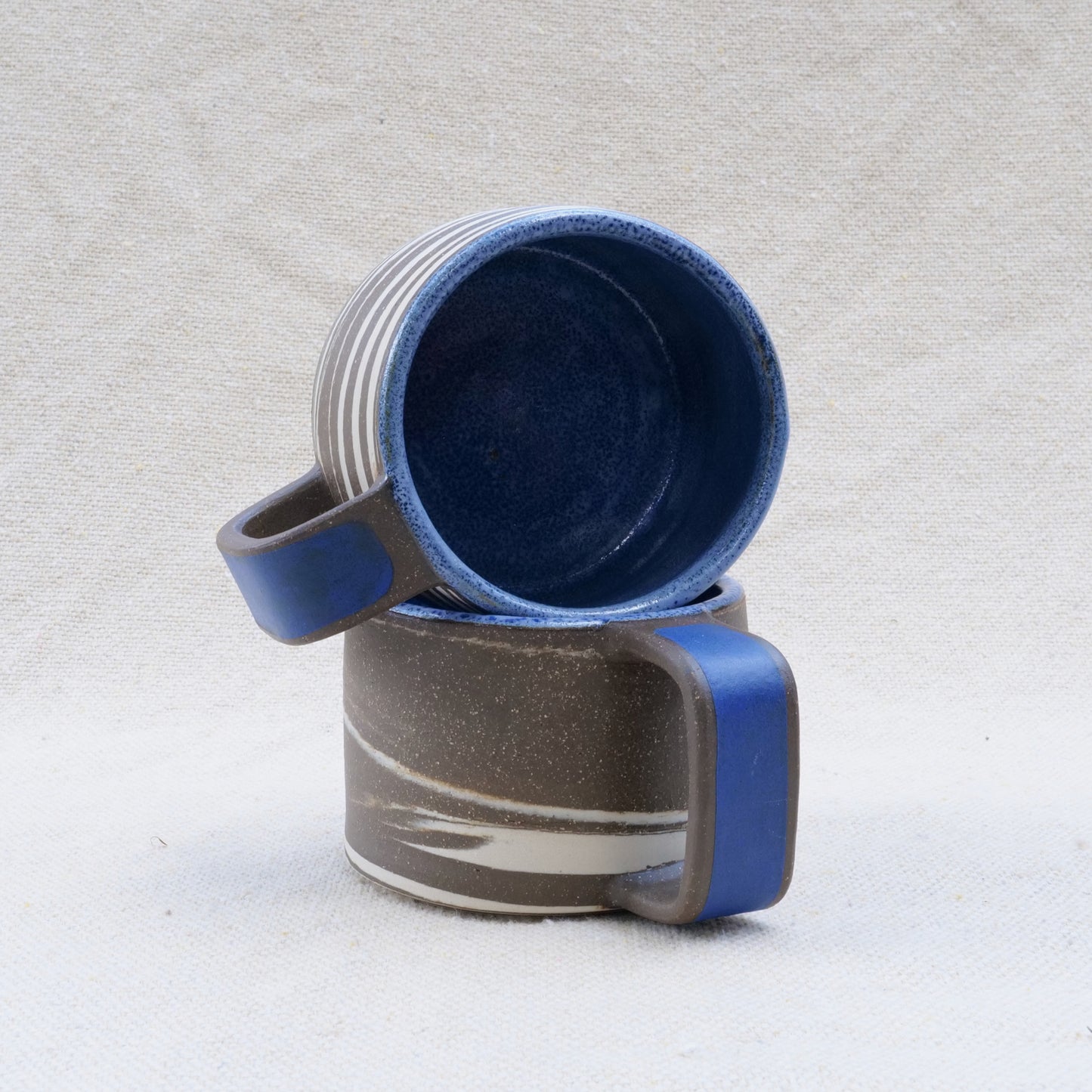 marbled mug - electric blue