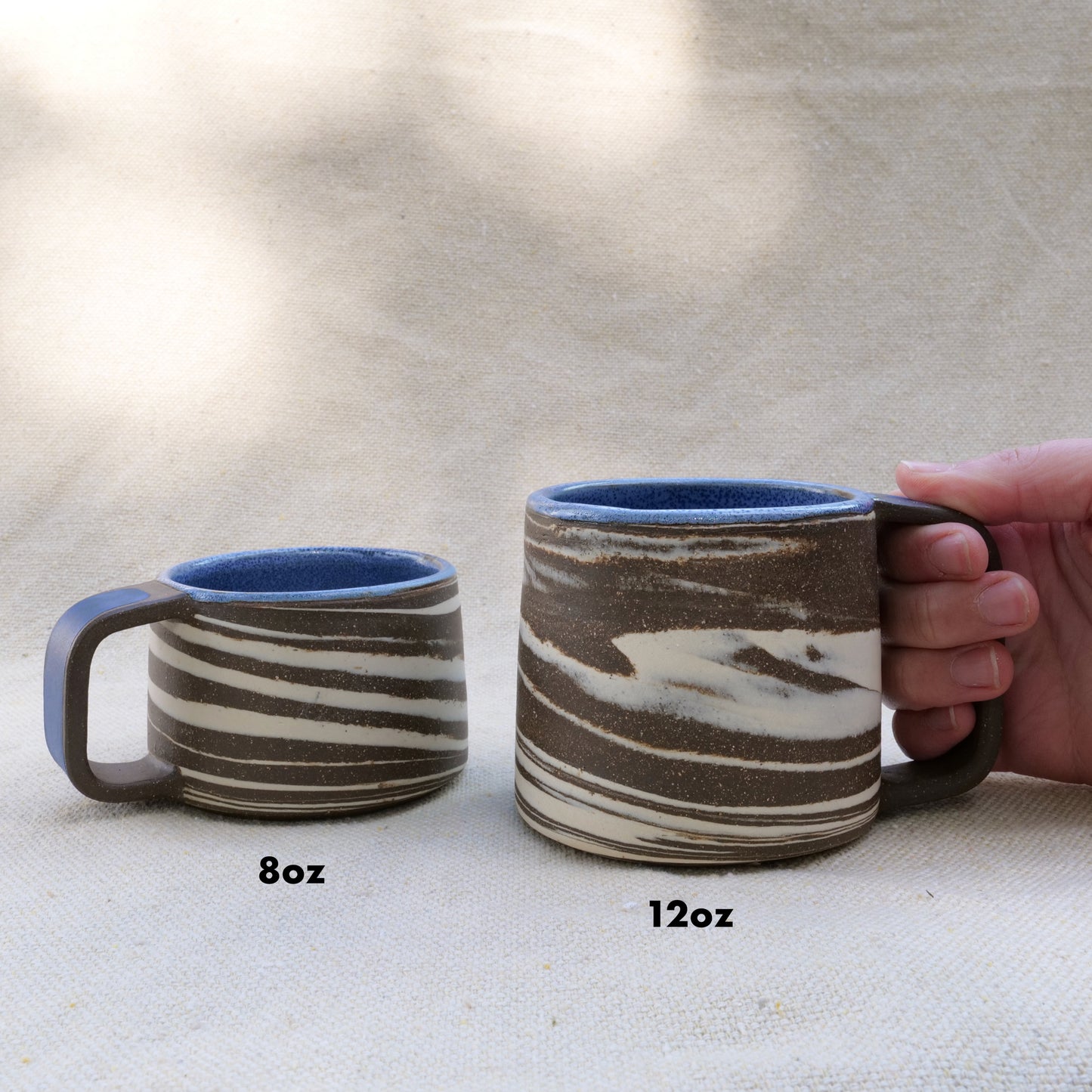 marbled mug - electric blue