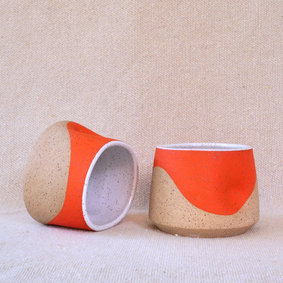 pinch cup - orange wave