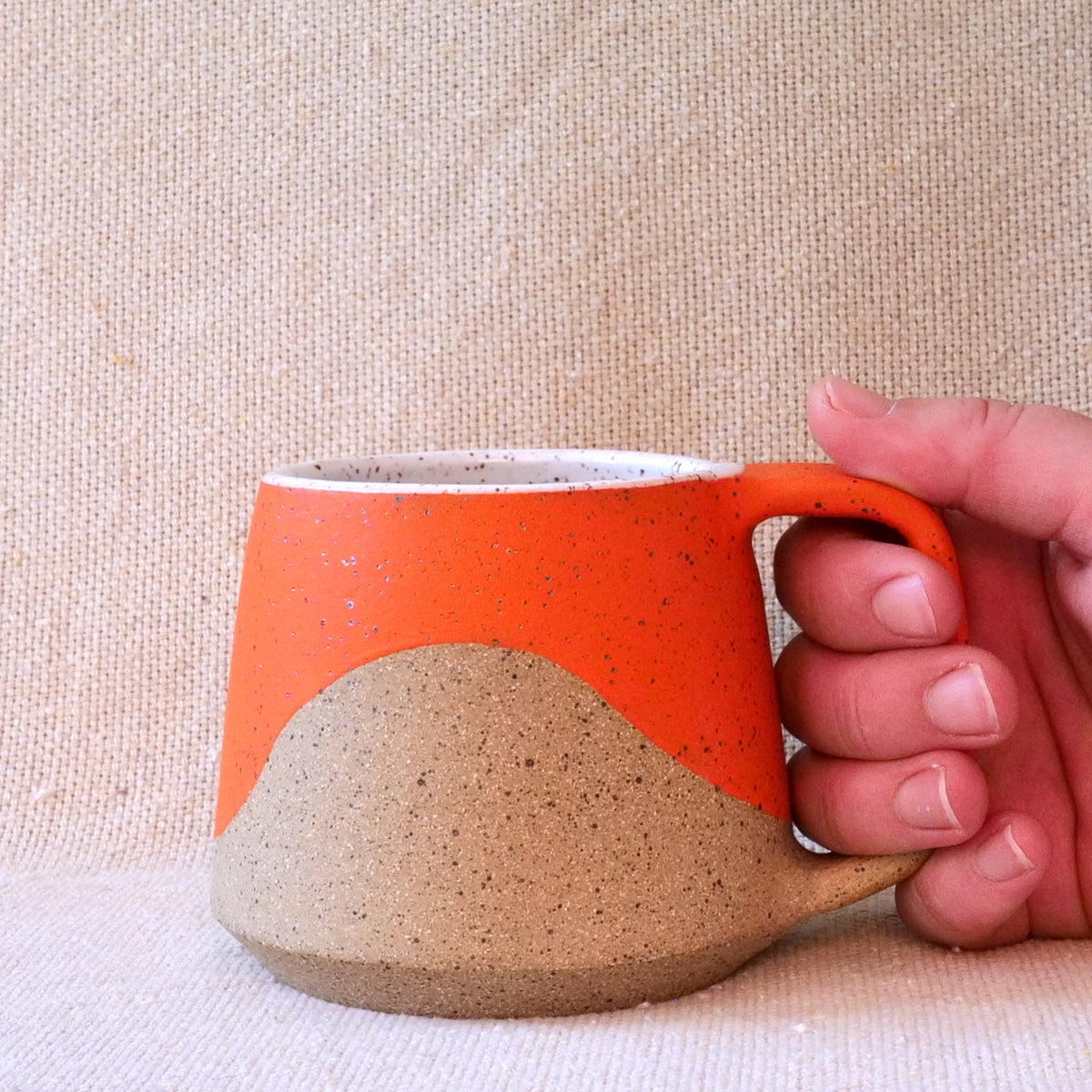 orange wave mug