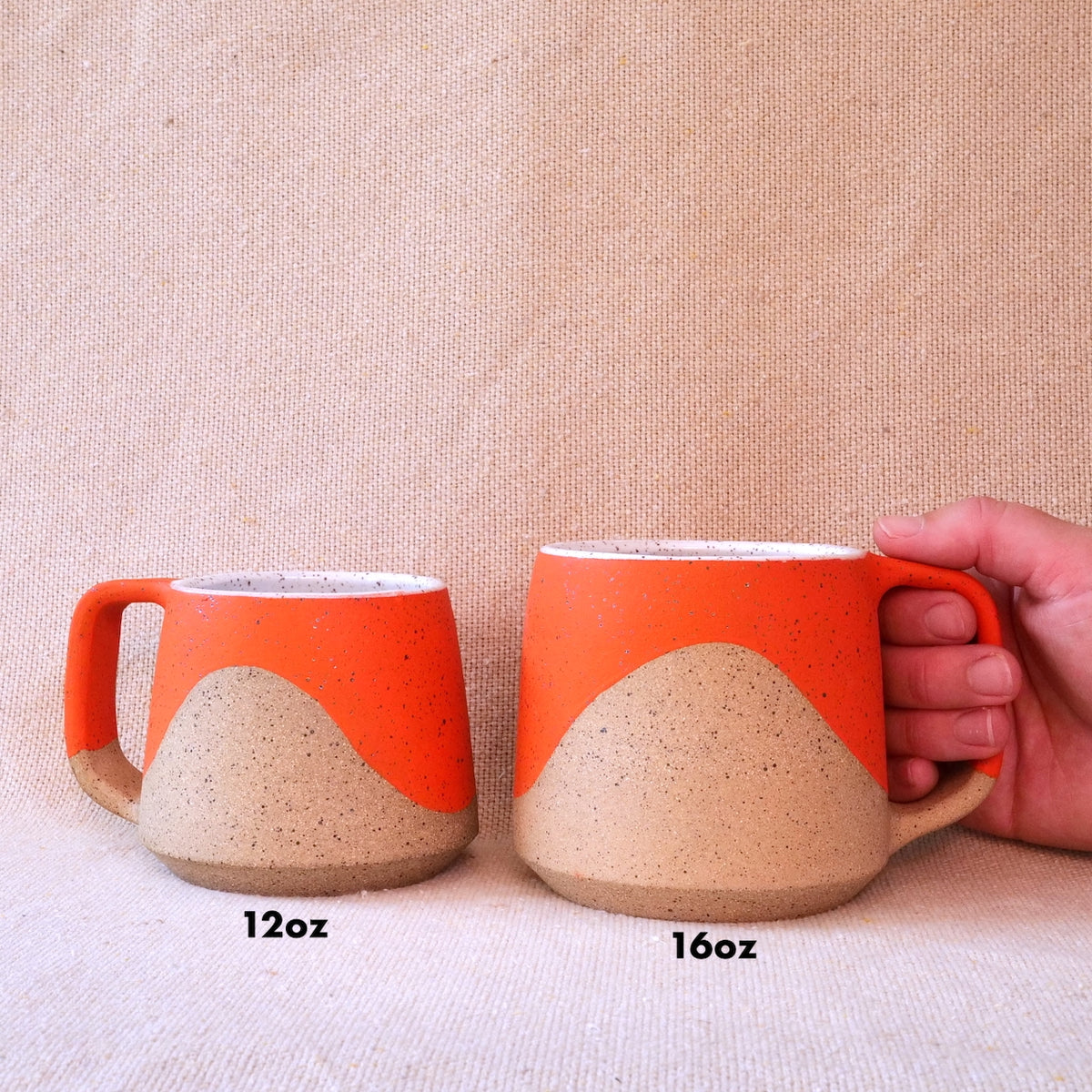 orange wave mug
